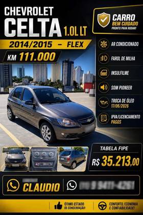 CHEVROLET CELTA 1.0 MPFI LT 8V FLEX 4P MANUAL CHEVROLET CELTA 1.0 MPFI LT 8V FLEX 4P MANUAL